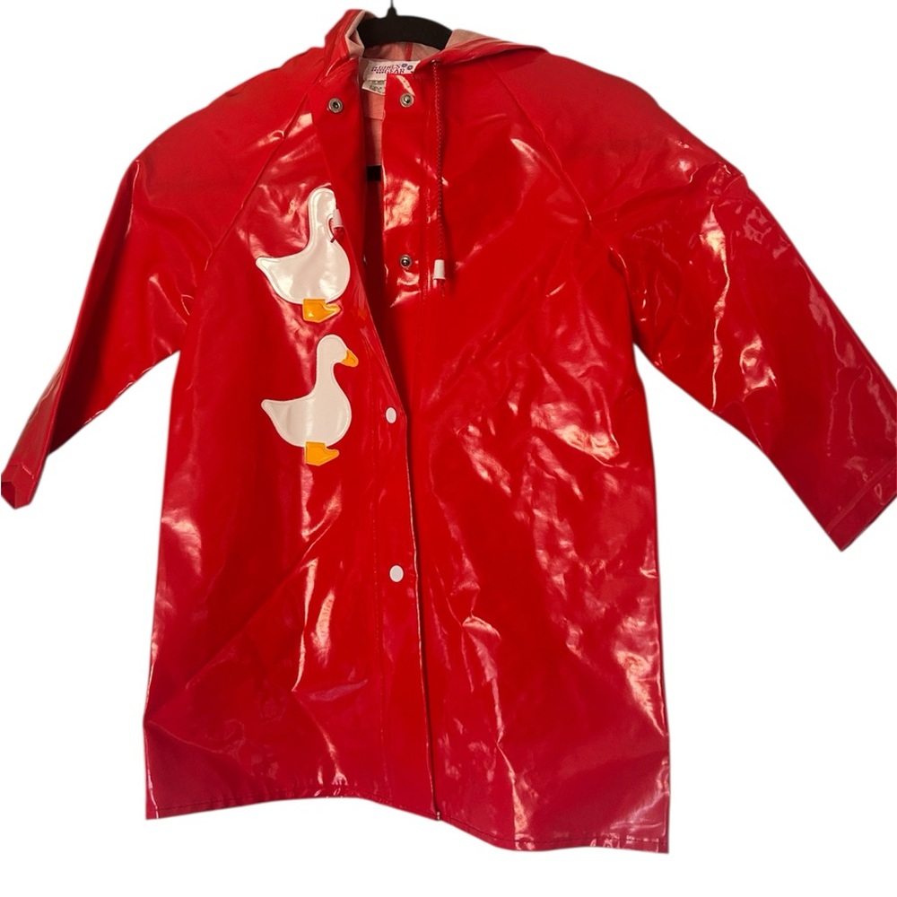 Vintage‎ Red Raincoat With Geese 5 Years